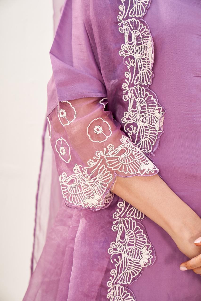 Lavender Pearl Work Suit – Graceful Elegance